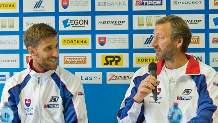 Martin Kližan a Miloš Mečíř na archívnej snímke.