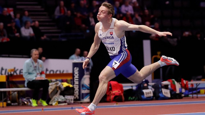 Ján Volko na Halových MS Birminghame.