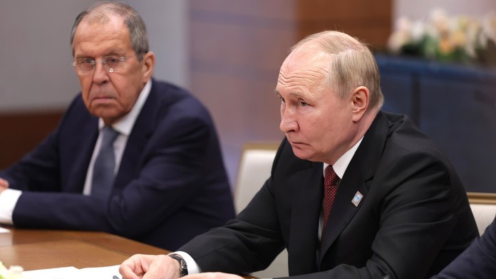 Sergej Lavrov s Vladimirom Putinom