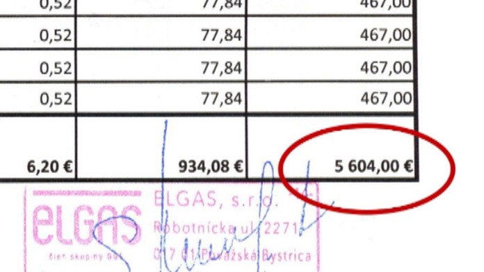 Faktúra za elektrinu od SSE v tomto roku.