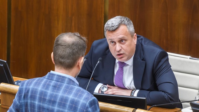 Andrej Danko (SNS) a Igor Matovič (Slovensko)