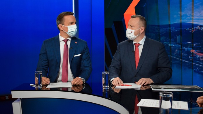 Erik Tomáš a Milan Krajniak v Na telo.