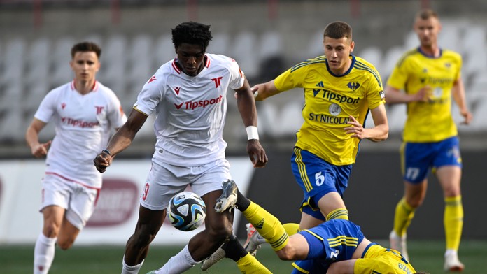 Momentka zo zápasu AS Trenčín - FC Košice