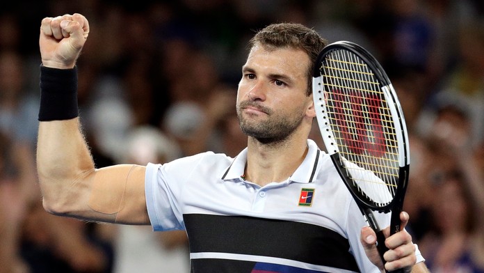 Tenista Grigor Dimitrov v 3. kole na Australian Open.