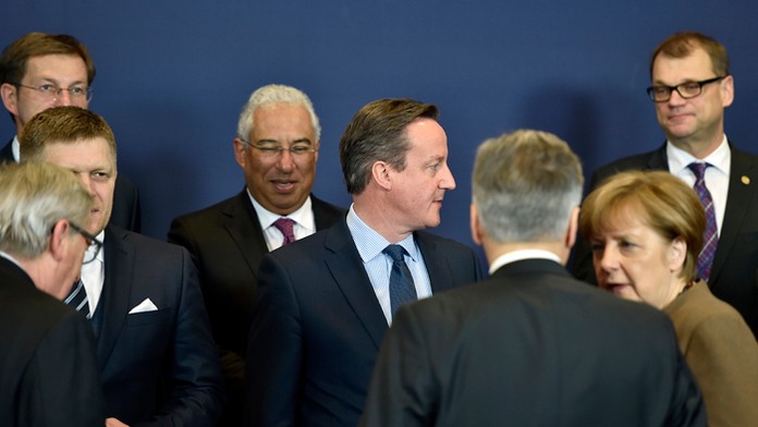 Lídri EÚ na summite.