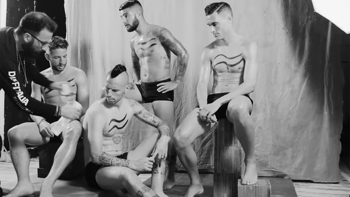 Marek Hamšík so spoluhráčmi na fotení kalendára pre rok 2017.