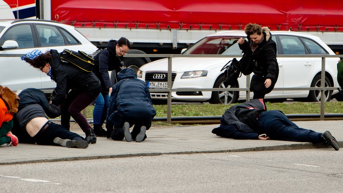 Búrka Niklas v Nemecku.