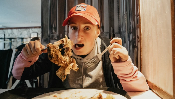 Barbora Piešová s Tribulom na horách