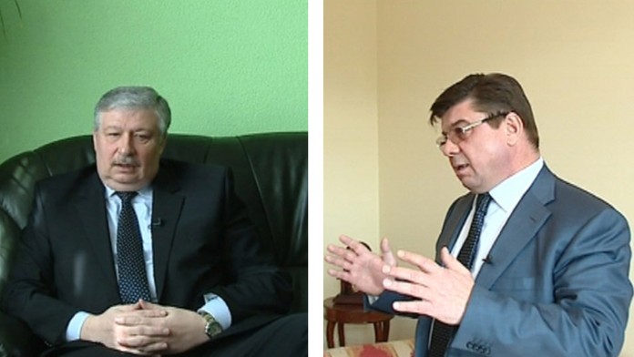 Ukrajinský a ruský veľvyslanci - Oleh Havaši a Pavel Kuznecov