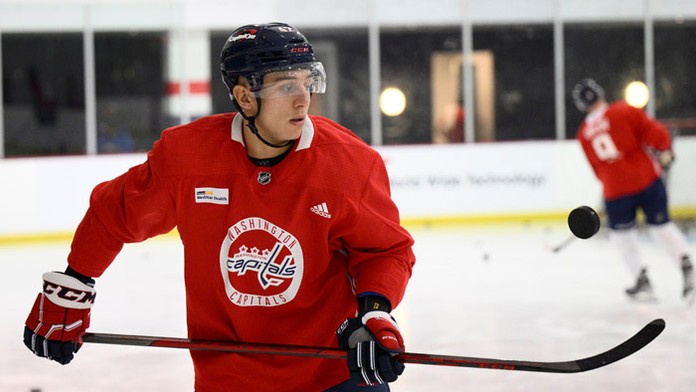 Slovenský obranca hokejového klubu zámorskej NHL Washington Capitals Martin Fehérváry. 