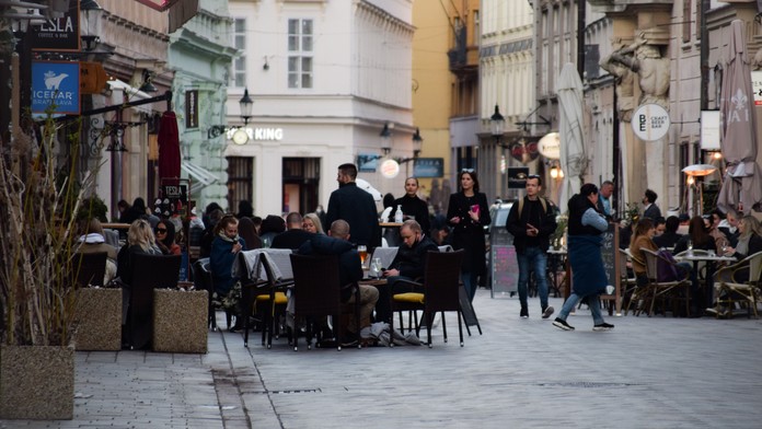Otvorená terasa v Bratislave.