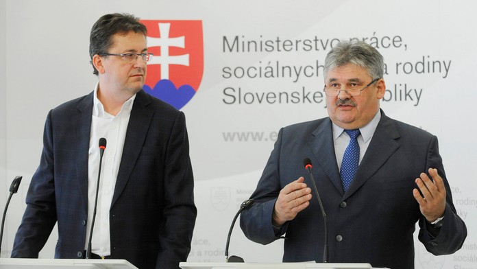 Martin Glváč a Ján Richter na archívanej snímke.