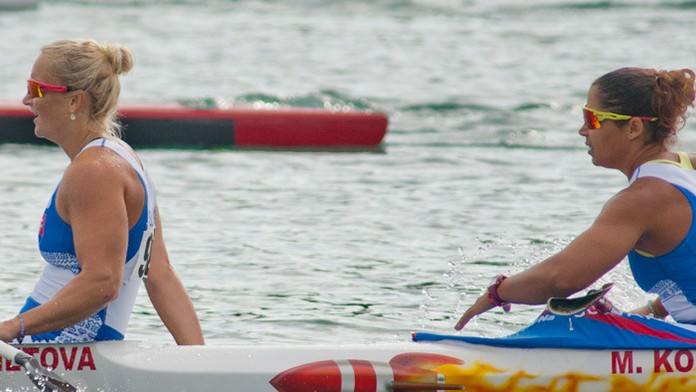 Reprezentantky v rýchlostnej kanoistike Ivana Kmeťová a Martina Kohlová. 