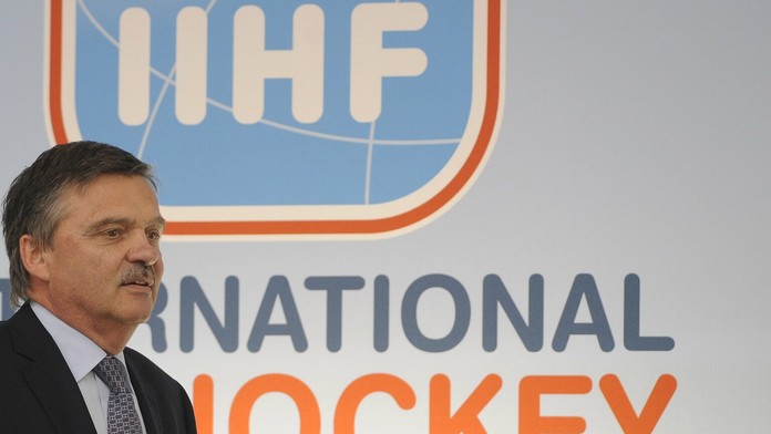 Prezident IIHF René Fasel na archívnej snímke.