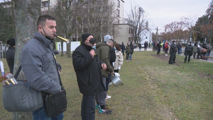 Protest podnikateľov v gastrosektore.