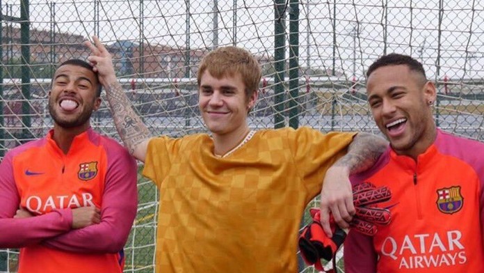 Rafinha Alcantara, Justin Bieber a Neymar.