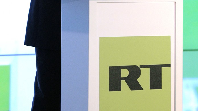 Logo stanice Russia Today.