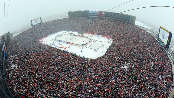 Pohľad na Winter Classic 2014.
