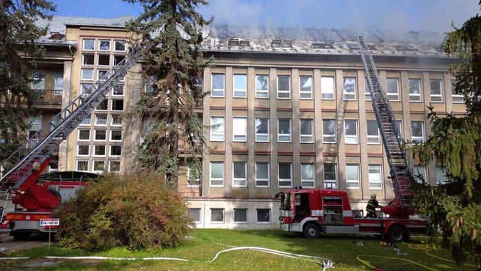 Požiar v ružomberskej nemocnici.