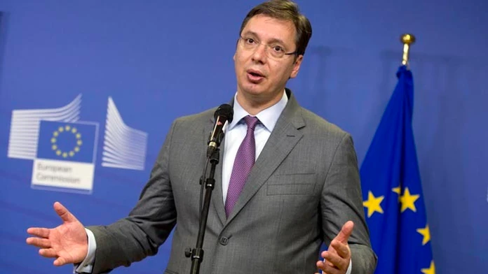 Srbský premiér  Aleksandar Vučič 