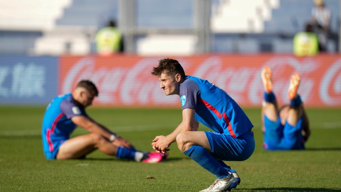 Futbalisti Slovenska po prehre s Kolumbiou