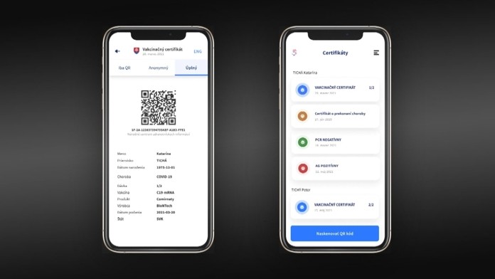Ukážka slovenského covid pasu