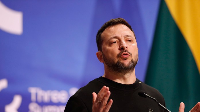 Na snímke ukrajinský prezident Volodymyr Zelenskyj.