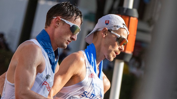 Matej Tóth na pretekoch.