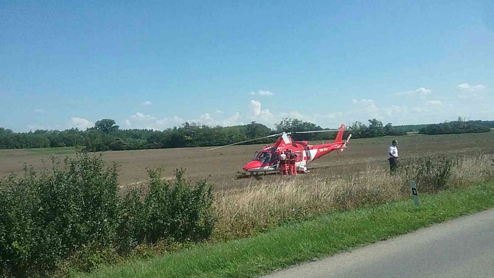 Zasahoval aj vrtuľník