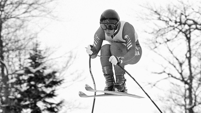 Americký lyžiar Bill Johnson na archívnej snímke zo 6. februára 1984. 