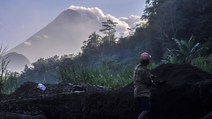 Sopka Merapi.