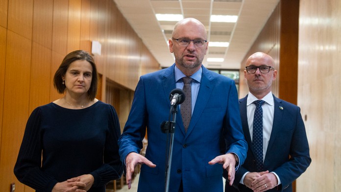 Mária Kolíková, Richard Sulík a Branislav Gröhling.