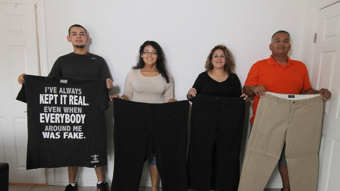 Chudne celá rodina. 