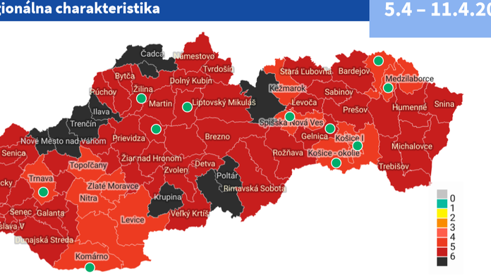 Regionálna charakteristika od 5.apríla 2021