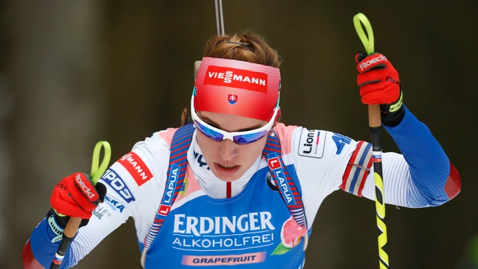 Biatlonistka Paulína Fialková vo vytrvalostných pretekoch na 15km v Pokljuke.