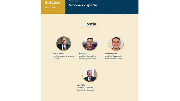 Konferencia Vizionári o športe na Slovensku
