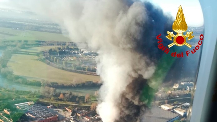 Požiar skládky v Ríme