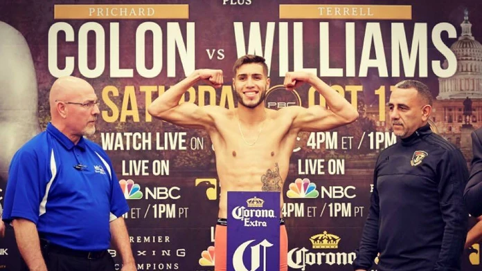 Portorický boxer Prichard Colon pred duelom s Terrelom Williamsom.
