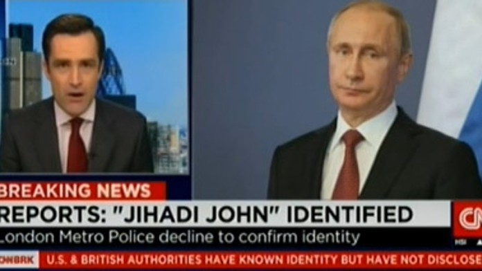 CNN omylom zamenila fotografie Džihádistu Johna a Vladimira Putina.