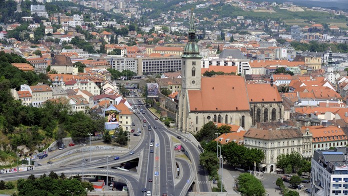 Pohľad na Bratislavu.