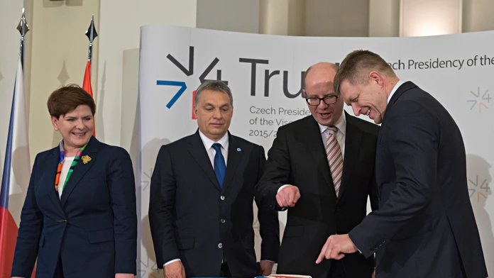 Beata Szydlová, Viktor Orbán, Bohuslav Sobotka, Robert Fico