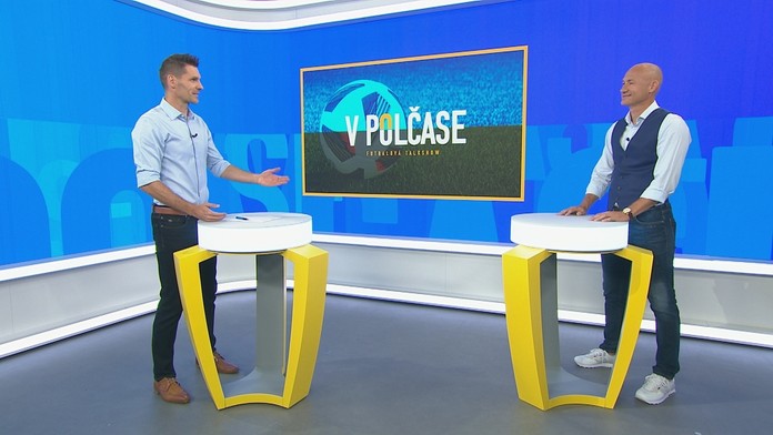 Hosťom Mariána Tomčáka v talkshow V polčase bol Tomáš Medveď.