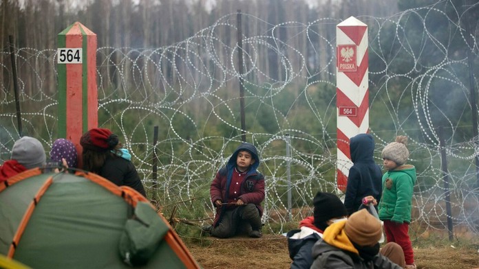 Migranti na hranici Poľska a Bieloruska