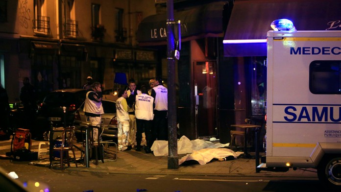 Pohľad na reštauráciu, kde bol útok.