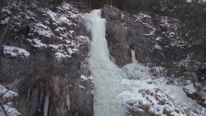 Príroda tu vytvorila ľadopády.
