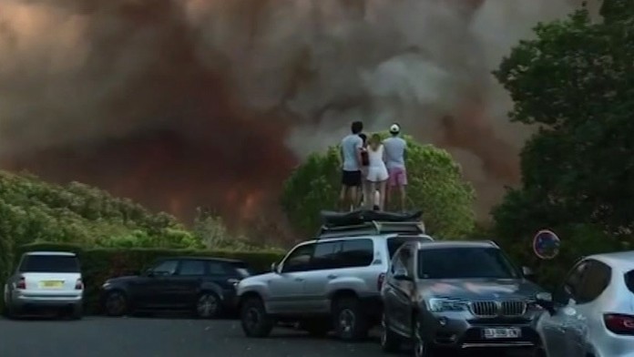 Požiare vo Francúzsku.