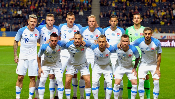 Slovenská futbalová reprezentácia pred medzištátnym duelom vo Švédsku.