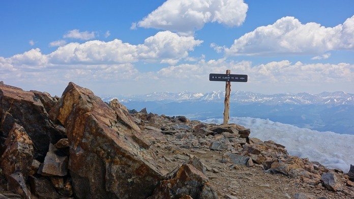 Turistický chodník na vrchu Mount Elbert.