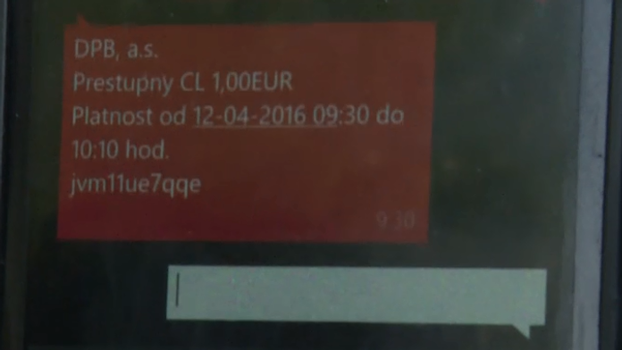 SMS lístok na mestskú hromadnú dopravu v Bratislave