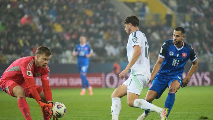 Momentka zo zápasu Slovensko - Severné Írsko